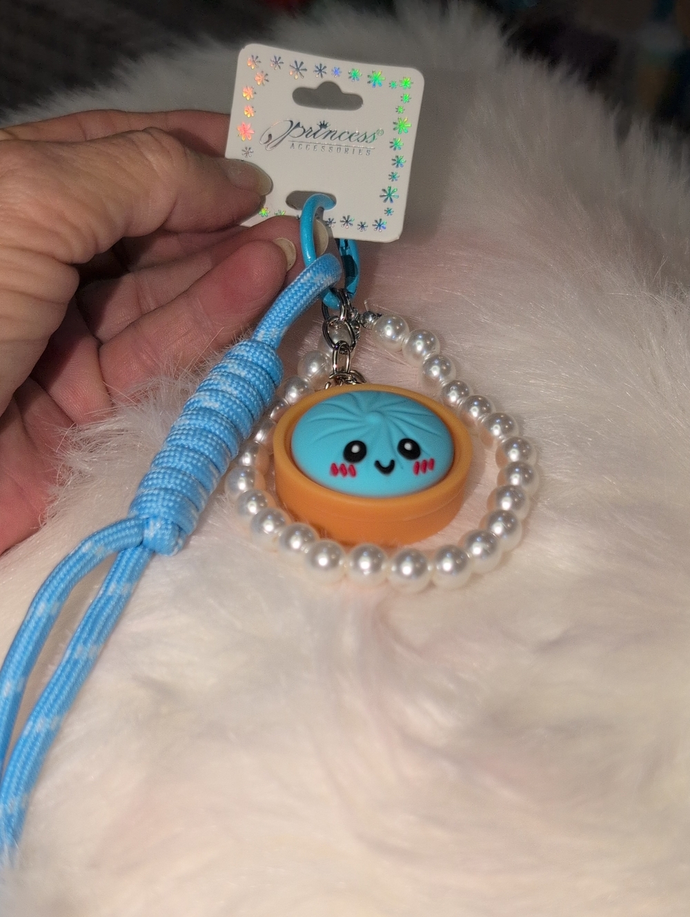 Blue & Orange Cute Dumpling Bag Charm